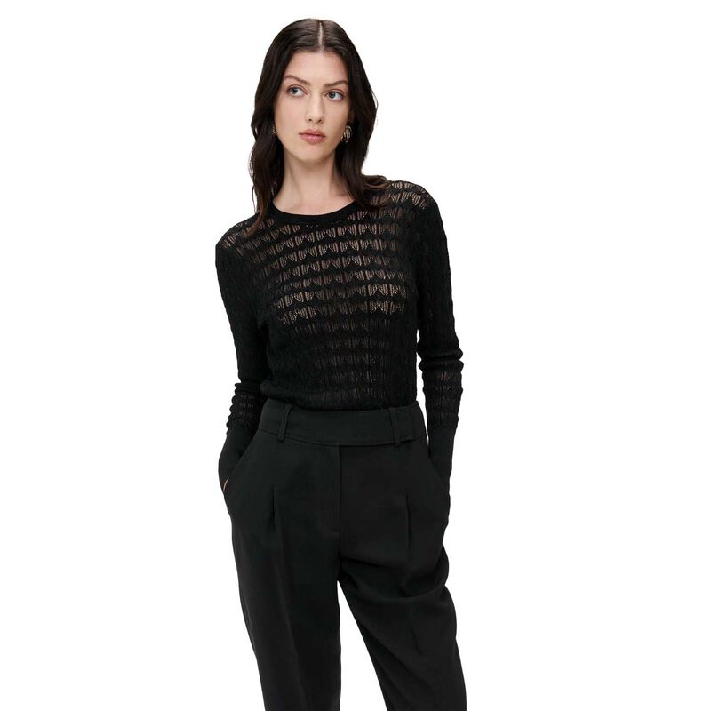 Veronika Maine Lacy Puff Sleeve Knit image number 4